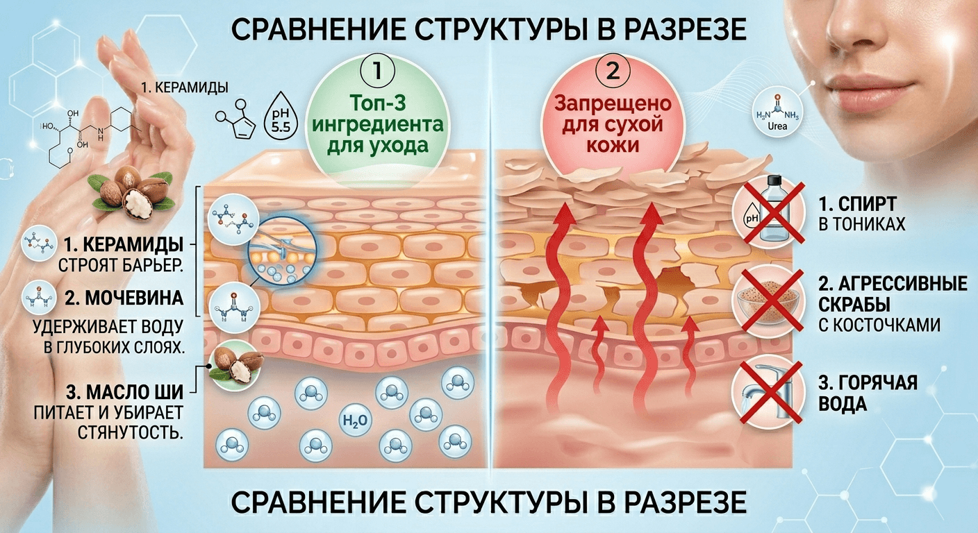 Сухая кожа - что делать